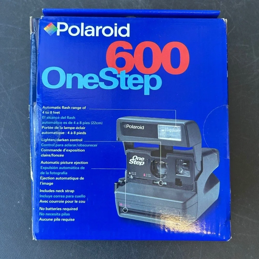 Polaroid 600 OneStep Camera Vintage Y2K Retro Tech Instant Film w Box Manual